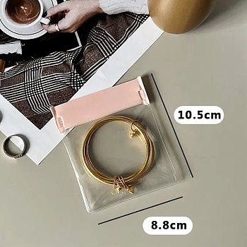 Rectangle Plastic Anti-oxidation Jewelry Zip Lock Bags, Top Seal Bags for Rings Earrings Bracelets Storage, Clear, 10.5x8.8cm, Unilateral Thickness: 7.8 Mil(0.2mm)