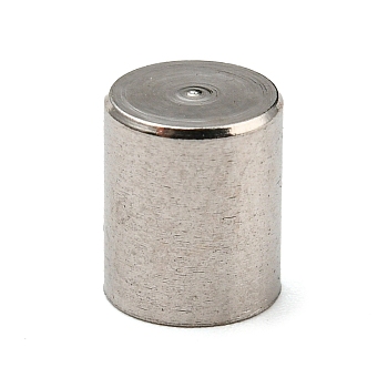304 Stainless Steel Cord Ends, End Caps, Column, Stainless Steel Color, 6x5mm, Inner Diameter: 4mm