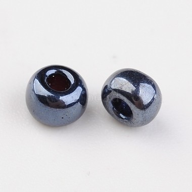 8/0 perles de rocaille en verre rondes de couleurs métalliques galvanisées(X-SEED-A009-3mm-606)-2