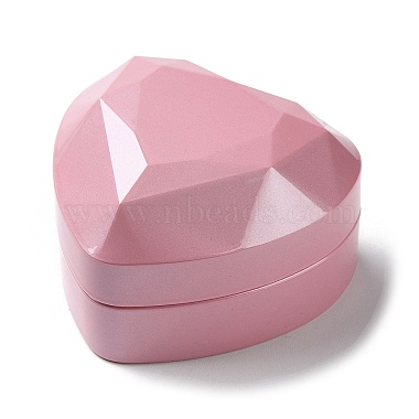 Heart Shaped Plastic Ring Storage Boxes(CON-C020-01C)-3