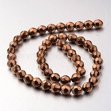 Electroplate Non-magnetic Synthetic Hematite Bead Strands(G-F300-42)-2