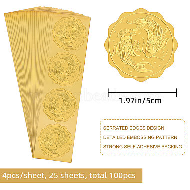 Self Adhesive Gold Foil Embossed Stickers(DIY-WH0211-146)-2
