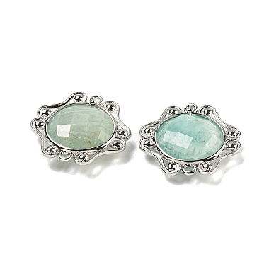 Natural Amazonite Faceted Connector Charms(G-M431-09P-01)-2