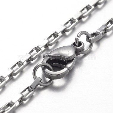 316 Surgical Stainless Steel Box Chain Bracelets(X-BJEW-JB01865)-2