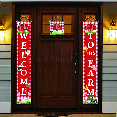 Panneau suspendu en polyester pour les décorations de porche de porte d'entrée de bureau à domicile(HJEW-WH0023-005)-4