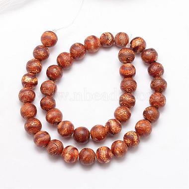 Tibetan Style Wave Pattern dZi Beads(G-K166-02-10mm-L2-03)-2