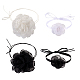 4Pcs 4 Styles Cloth & Polyester Flower Collar Choker Necklaces Set for Women Bride Wedding Party(AJEW-TA0001-27)-2