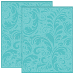 Self-Adhesive Silk Screen Printing Stencil, for Painting on Wood, DIY Decoration T-Shirt Fabric, Turquoise, Floral, 280x220mm(DIY-WH0338-315)