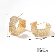 Geometric C-shaped Earrings, Stylish and Versatile, European and American Fashion, Golden, 19x19mm(FE7796-3)