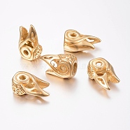 Ion Plating(IP) 304 Stainless Steel Beads, Large Hole Beads, Bird Head, Golden, 21.5x14x9mm, Hole: 6mm(STAS-I074-15G)