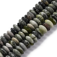 Natural Xinyi Jade/Chinese Southern Jade Beads Strands, Rondelle, Saucer Beads, 12~12.5x5mm, Hole: 1.2mm, about 76pcs/strand, 14.96 inch(38cm)(G-C171-A01-01)