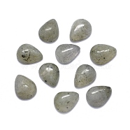 Natural Labradorite Cabochons, teardrop, 8x6x3mm(G-O175-22-17)