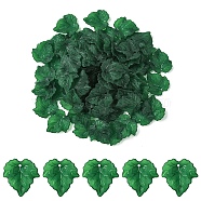 80Pcs Autumn Theme Transparent Frosted Acrylic Pendants, Maple Leaf, Dark Green, 24x22.5x3mm, Hole: 1mm, 20pcs/color(SACR-YW0001-58-D)