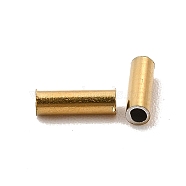 Ion Plating(IP) 304 Stainless Steel Beads, Column, Real 18K Gold Plated, 5x1.5mm, Hole: 0.9mm(STAS-H0179-01D-G)