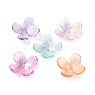 Transparent Acrylic Beads Caps, Flower, Mixed Color, 18.5x16x5mm, Hole: 1.6mm, about 1724pcs/500g(SACR-A006-11)