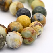 Round Natural Jade Beads Strands, 12mm, Hole: 1mm, about 33pcs/strand, 15.5 inch(G-M135-01)