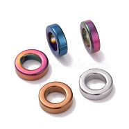 Vacuum Plating Non-magnetic Synthetic Hematite Linking Rings, Donut, Mixed Color, 14x4mm, Inner Diameter: 8.5mm(G-G856-09)