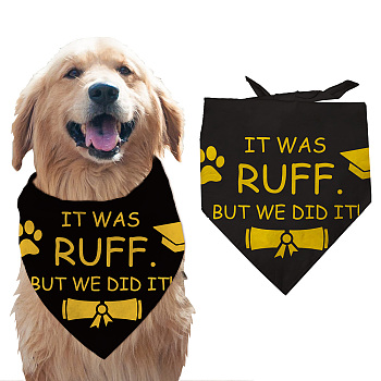 Cotton Dog's Kerchief, Triangle Pet's Bandana, Word, 380x780mm