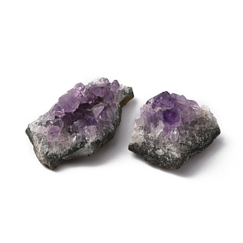 Natural Drusy Amethyst Display Decorations, Raw Amethyst Cluster, Nuggets, 25~44x18~35x14.5~27mm
