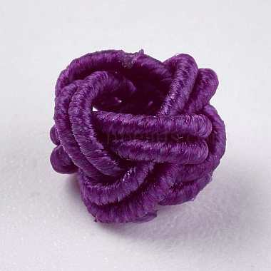 7mm Purple Round Polyester Beads