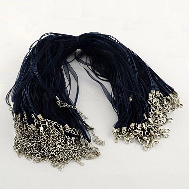 5mm MarineBlue Waxed Cotton Cord Necklace Making