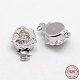 Rhodium Plated 925 Sterling Silver Box Clasps(STER-A030-64)-1
