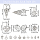 10Pcs 10 Styles Hollow Brass Cage Pendants(KK-SC0004-29)-2