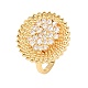 Brass Micro Pave Cubic Zirconia Cuff Open Rings(RJEW-F204-05G)-2