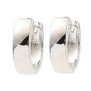 Brass Thick Hoop Earrings, Platinum, 17x18x5mm(EJEW-I289-10B-P)