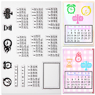 Clear Silicone Stamps, for DIY Scrapbooking, Photo Album Decorative, Cards Making, Number, 160x110x2.5mm(DIY-WH0504-52B)