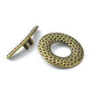 Tibetan Style Alloy Toggle Clasps, Cadmium Free & Nickel Free & Lead Free, Donut, Antique Bronze, 31mm, Hole: 1.5mm(MLF10975Y-NF)