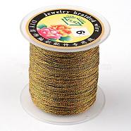 Round Metallic Cord, 12-Ply, Colorful, 1mm, about 54.68 yards(50m)/roll(MCOR-L001-1mm-24)