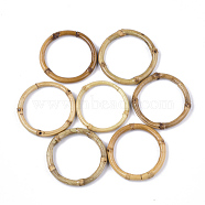 Bamboo Linking Rings, Ring, BurlyWood, 45~55x6.5~7.5mm, Inner Diameter: 37~44mm(X-WOVE-T006-016)