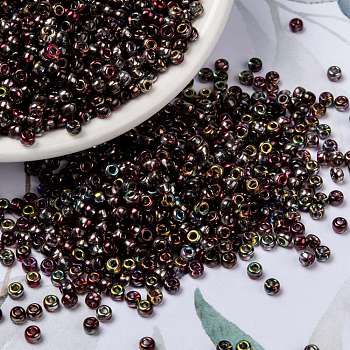MIYUKI Round Rocailles Beads, Japanese Seed Beads, 8/0, (RR4573) Magic Wine, 8/0, 3mm, Hole: 1mm, about 422~455pcs/bottle, 10g/bottle