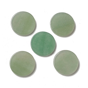 Natural Green Aventurine Cabochons, Flat Round, 20x2.8mm
