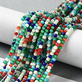 Cat Eye Beads Strands, Round, Colorful, 2mm, Hole: 0.6mm, about 191~203pcs/strand, 14.96 inch~15.16 inch(38~38.5cm)
