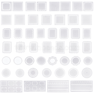 ahademaker 4 bolsas 4 estilos pegatina transparente impermeable con patrón de encaje para mascotas(DIY-GA0003-31)-8