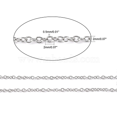 3.28 Feet 304 Stainless Steel Cable Chains(X-CHS-R003-0.5mm)-4