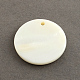 Flat Round Sea Shell Charms(SSHEL-R025-11.5mm)-1