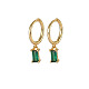 Real 18K Gold Plated 925 Sterling Silver Dangle Hoop Earrings for Women(SY2365-4)-1