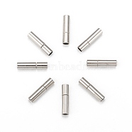 Brass Bayonet Clasps, Great Accessory for Jewelry Making, Platinum Color, 17x4mm, Hole: 3mm(KK646-4)