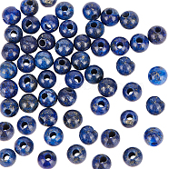 Natural Lapis Lazuli Beads, Dyed, Round, 6mm, Hole: 2mm, 50pcs/box(G-OC0003-81A)