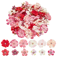 WADORN 120Pcs 12 Colors Silk Cloth Flower, Artificial Flower Heads, for DIY Decorative Wreath Party Birthday Home Decoration, Mixed Color, 48.5~49x49~50x21~23mm, Hole: 2.5mm, 10pcs/color(DIY-WR0003-94)