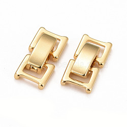 Eco-Friendly Brass Watch Band Clasps, Long-Lasting Plated, Lead Free & Cadmium Free, Real 24K Gold Plated, 17x7.5x4mm(KK-M225-30G)