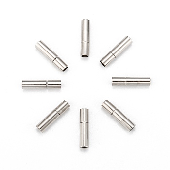 Brass Bayonet Clasps, Great Accessory for Jewelry Making, Platinum Color, 17x4mm, Hole: 3mm