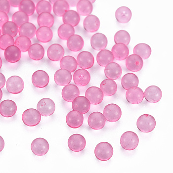 Transparent Acrylic Beads, No Hole, Round, Camellia, 3.5mm, about 17000pcs/500g