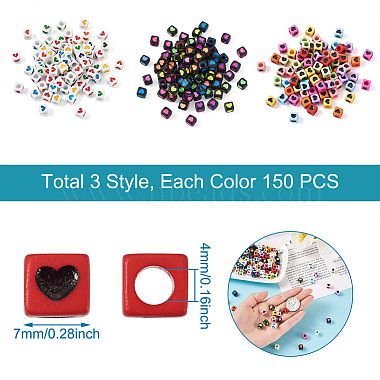 Cheriswelry 450pcs 3 perles acryliques opaques de style(OACR-CW0001-02)-3