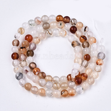 Natural Flower Agate Beads Strands(X-G-S359-237)-2