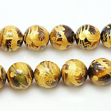 Natural Tiger Eye Beads Strands(G-Q851-12mm)-2