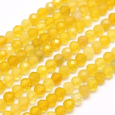 4mm Yellow Round Yellow Opal Beads